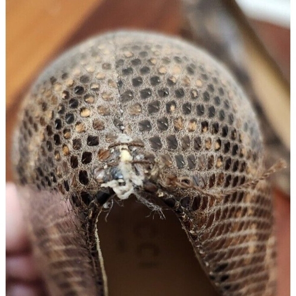 Gucci leather brown animal print stiletto heel size 10 B - Picture 11 of 13